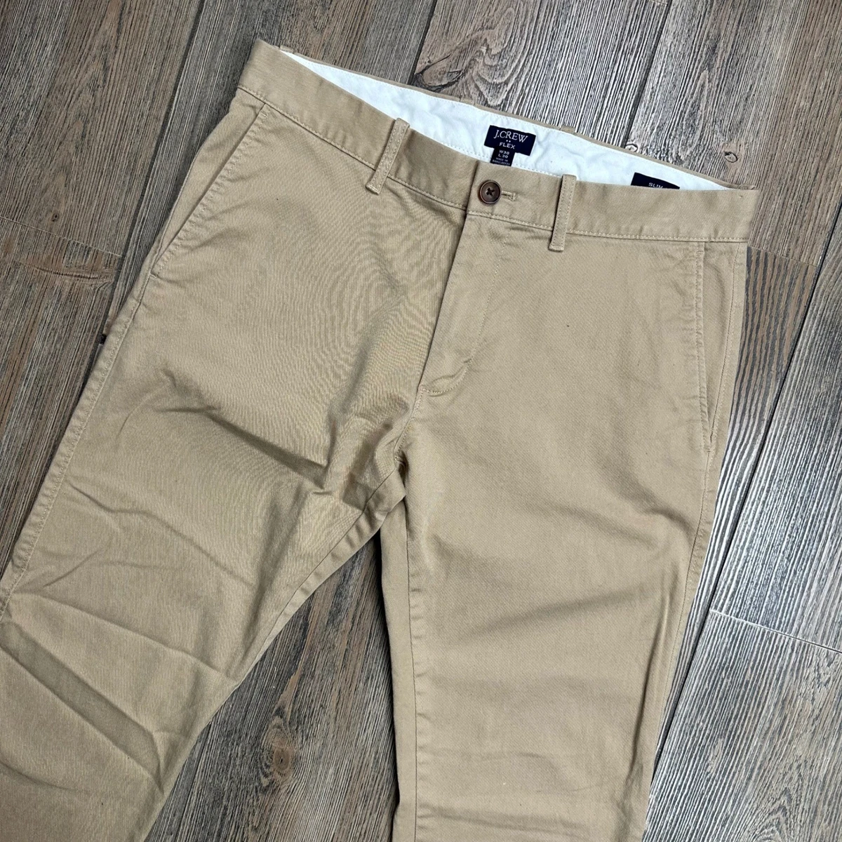 Pantalon Chino J.Crew Homme Marron Stretch - Taille 29x32 (30x30) - Coupe Skinny - Neuf