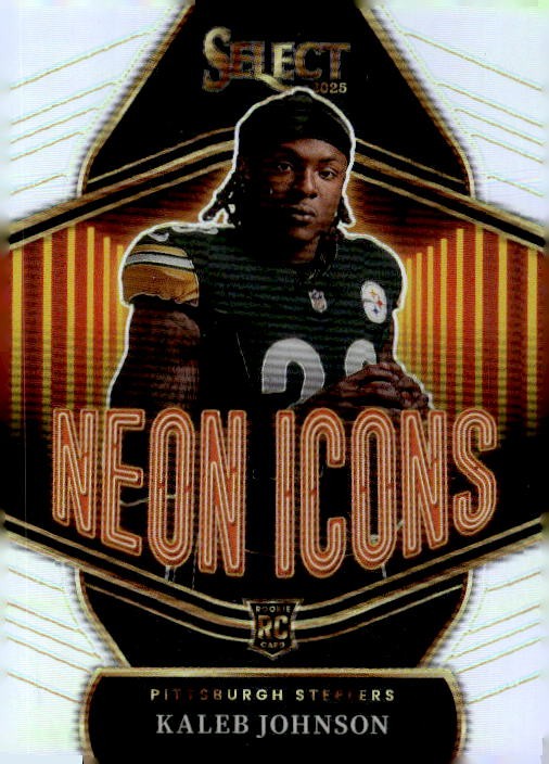 2025 Panini Select #22 Kaleb Johnson Neon Icons Silver Prizm