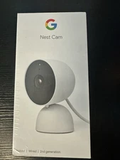 Google Nest Cam Indoor Wired Smart Home Security Camera Snow White GJQ9T