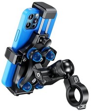 Motorcycle Phone Mount- Vibration Dampener High-Speed Secure Lock Black