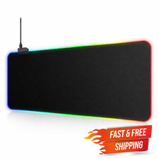 RGB LED Extra Large Soft Gaming Mouse Pad Extended Glowing Desk Mat 31.5x12''