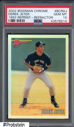 2002 Bowman Chrome 1993 Refractor Derek Jeter Yankees HOF PSA 10 GEM MINT
