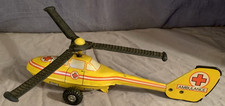 Neat Vintage AMBULANCE Friction Tin Helicopter 7 3/4"