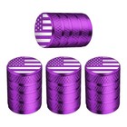 4Pcs Tire Valve Stem Caps Anodized Aluminum American Flag Logo Covers For Cars