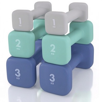 Hantel Set 3 Paar Neopren Hanteln Kurzhanteln Fitness Gewichte Krafttraining