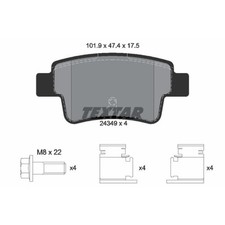 TEXTAR Bremsbeläge Bremsbelegsatz hinten für Fiat Punto Evo Grande