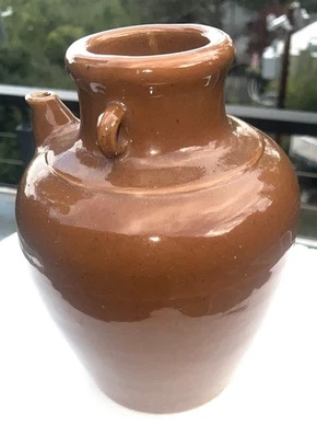 Antique French terracotta clay Earthenware Pottery GARGOULETTE water wine jug - Image 1 of 4