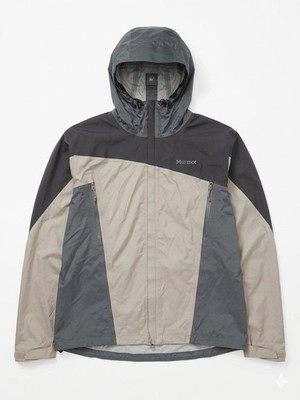 Marmot Precip Men s Technical Shell Jacket   Black & Grey Size L