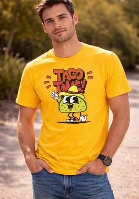 Vintage InkBoy 'Taco Time  Graphic Tee Size Medium