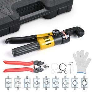 Yescom Hydraulic Crimper and Cutter for Railing Tensioner Battery Lug Terminal