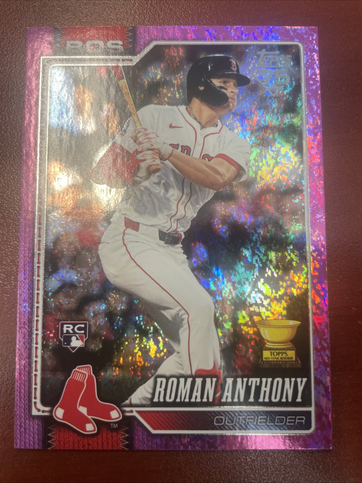 Roman Anthony 2026 Topps Series 1 Pink Holo Foil RC #189 Red Sox Print Run 800