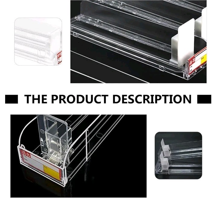 Spring Based Cigarette Racks Spring Loaded Cigarette Shelf Pusher, 4PCS Store Display Holder Acrylic ...