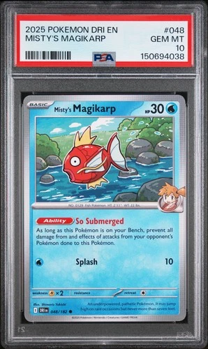 2025 POKEMON DRI EN-DESTINED RIVALS #048 MISTY'S MAGIKARP PSA 10