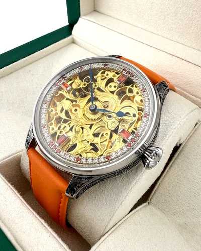 VEEY RARE VINTAGE ROLEX LEVER MOVEMENT WATCH IN A NEW QUALITY CASE, SERVICED.