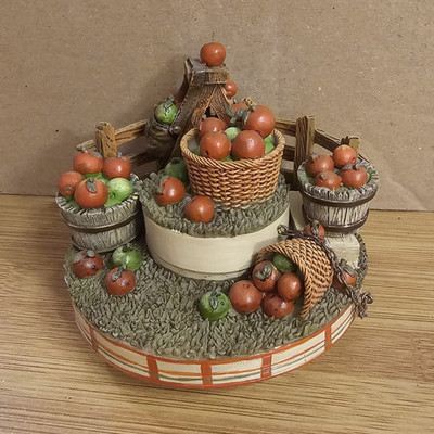 Annie & Eddie Kerzen-Topper  Keramik Boot mit Tomaten, bemalt, Landhaus