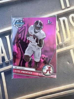 Kobe Prentice - 2023 1st Bowman University Chrome - Alabama #53 - Pink