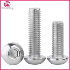 M16 / 16MM BUTTON HEAD SCREWS ALLEN KEY SOCKET DOMED BOLTS A2 STAINLESS STEEL