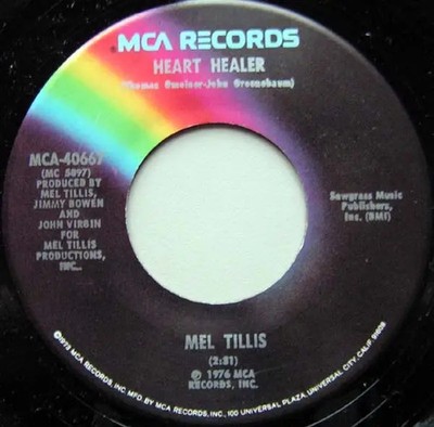 Mel Tillis Heart Healer / Its Just Not That Easy To Say Vinyl Single 7inch