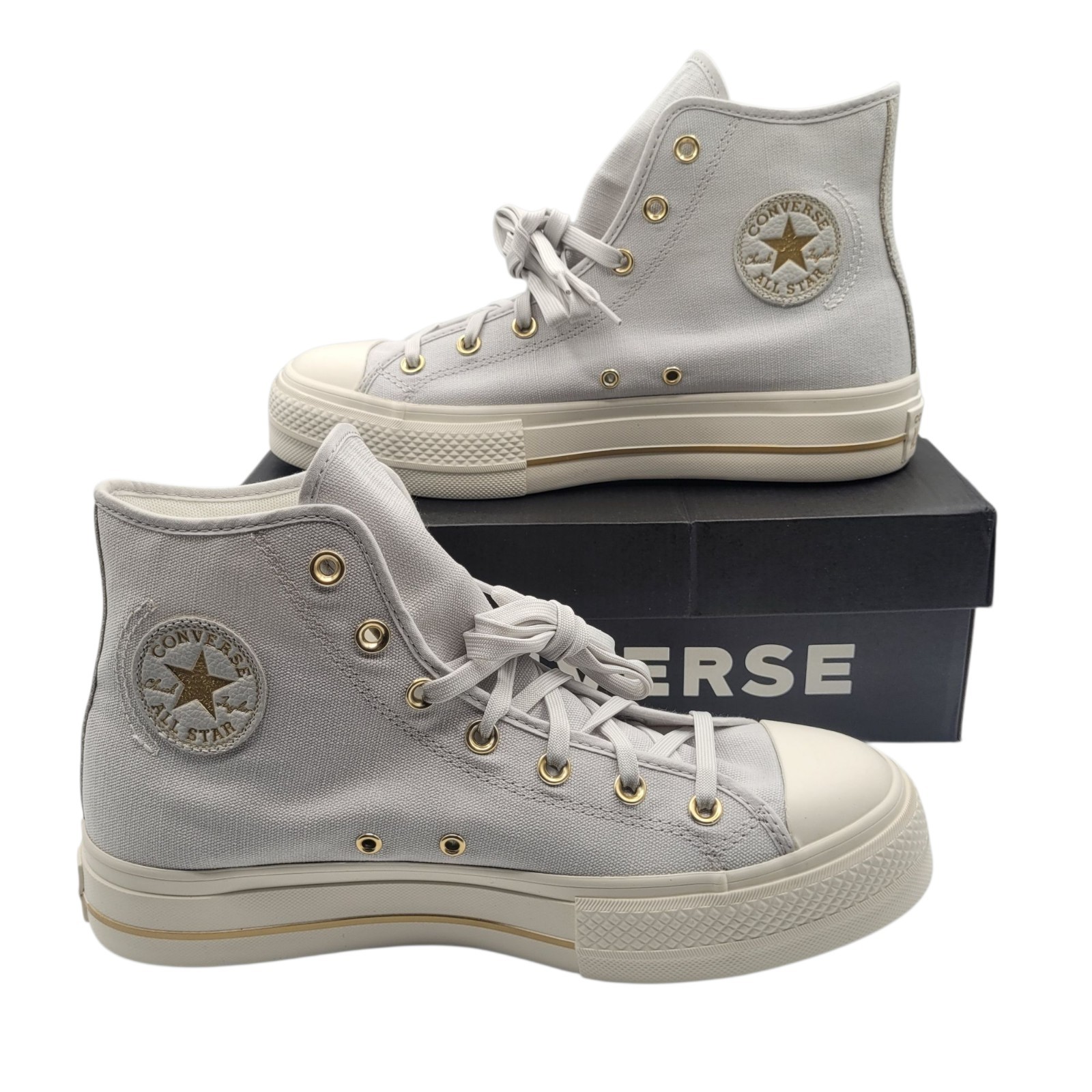 Converse CTAS Lift Barely Grey/Egret Women's Platform High Top Sneakers SZ 11