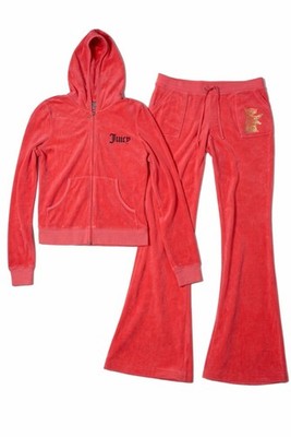 Juicy Couture Pink Velour Tracksuit Set XL Scottie Y2K Zip Hoodie
