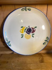 Poole Pottery 12" Round Serving Platter Dorset Fruit Vintage Mixed Fruit Design