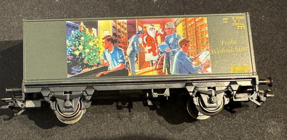 Märklin H0 94103 Behälter-Tragwagen Frohe Weihnachten 2001 der DP AG ohne OVP - Bild 2 von 3