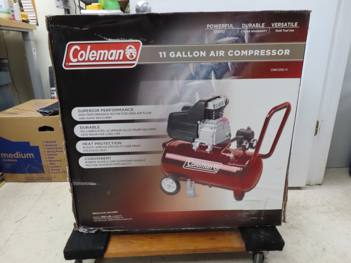 Coleman 11 Gallon Portable Air Compressor, 110 V, 125 psi Max