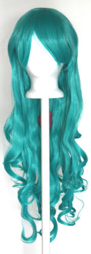 29'' Long Curly w/ Long Bangs Seafoam Green Cosplay Wig NEW - Picture 1 of 1