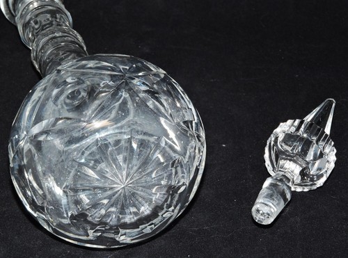 VINTAGE CRYSTAL CUT GENIE BARBER BOTTLE - Picture 5 of 7