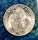 ~~~  BU  1940 Mercury Silver Dime  FB   90% SILVER COIN  FULL BANDS  ~~