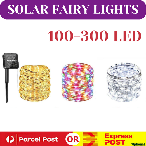 Solar Fairy String Lights 100/200/500 LED Outdoor Garden Christmas Party Decor - Picture 24 of 24