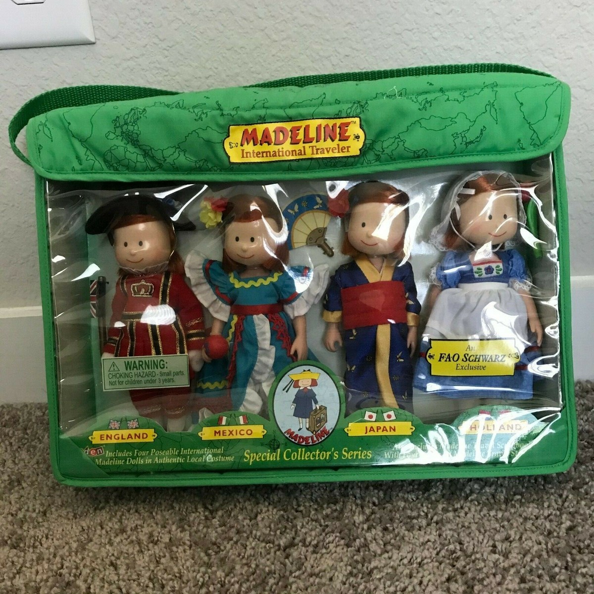RARE MADELINE INTERNATIONAL TRAVELER POSEABLE DOLLS 4 DIFFERENT