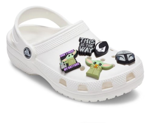 Crocs Jibbitz Charms 5-Pack - Star Wars Mandalorian Yoda Grogu New - Picture 6 of 6