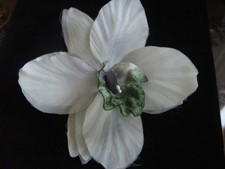 OVERSIZED BLUE  GREEN ORCHID FASCINATOR / CORSAGE BROOCH - GREGORY LADNER