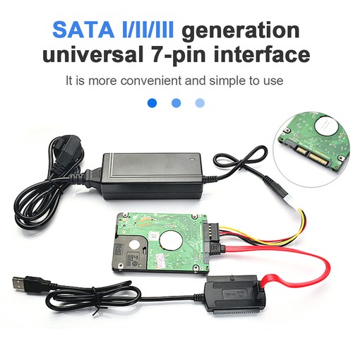 USB auf zu SATA Adapter Kabel Pin Für 2,5" & 3,5" Festplatte PC Laptop HDD SSD - Bild 8 von 12