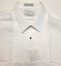 New NEIL ALLYN Ruffle Front TUXEDO Dress Shirt Men's XL 32/33 X-LARGE White