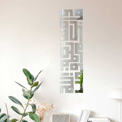 Self Adhesive Mirror Wall Decor DIY Mirror Stickers Art Mirror Wall Sticker US - Picture 19 of 20