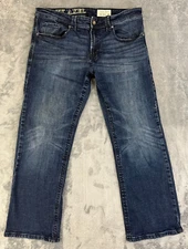 TK AXEL Slim Bootcut Jeans Men's 37x28 (Measured) Stretch Denim Blue (36x30 Tag)