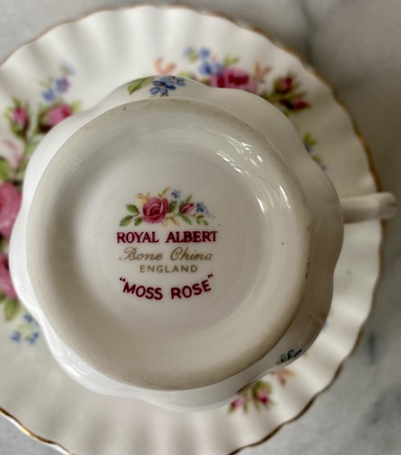 MUSS ROSE - JUEGO DE PLATILLO DE TAZA DE TÉ TAZA, Royal Albert, Bone China, Inglaterra - Imagen 9 de 9
