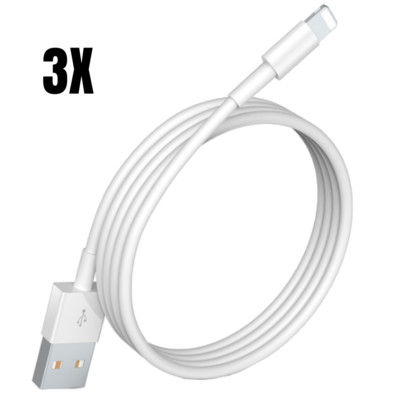 For iPhone 5 6 7 8 XS X XR iPad USB Charger Cable Heavy Duty Charging Cord 3/6Ft