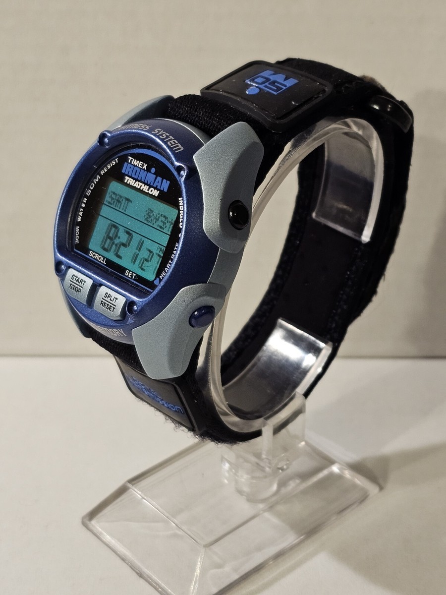 BLUE TIMEX IRONMAN TRIATHLON 50 lap MEMORY Fitness System