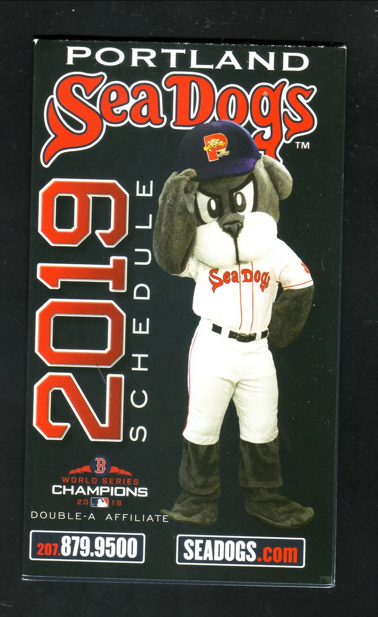 portland-sea-dogs-2019-pocket-schedule-scrubadub-red-sox-affiliate-ebay