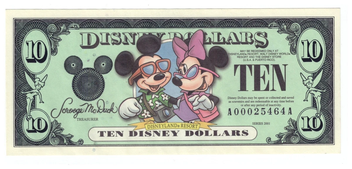 Donald Duck Disney Dollars (1968-Now) for sale | eBay