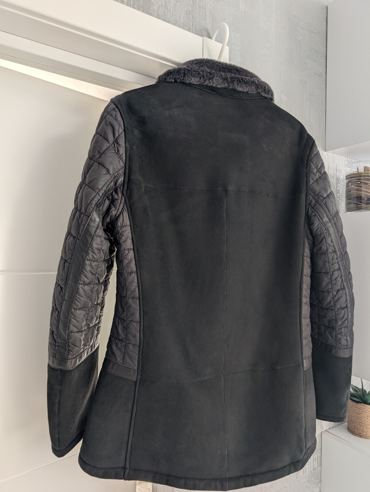 Patrick Hellmann Womens Shearling Nubuck Black Le… - image 5