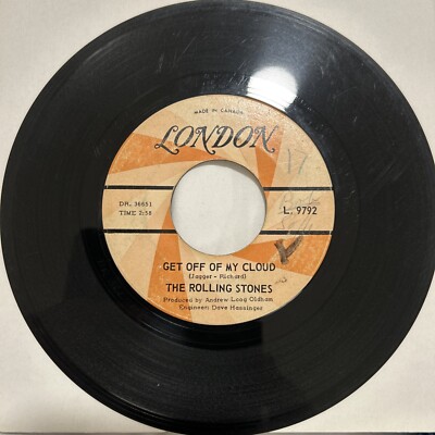 THE ROLLING STONES - GET OFF OF MY CLOUD/I m Free Canada 7  Good Vinyl
