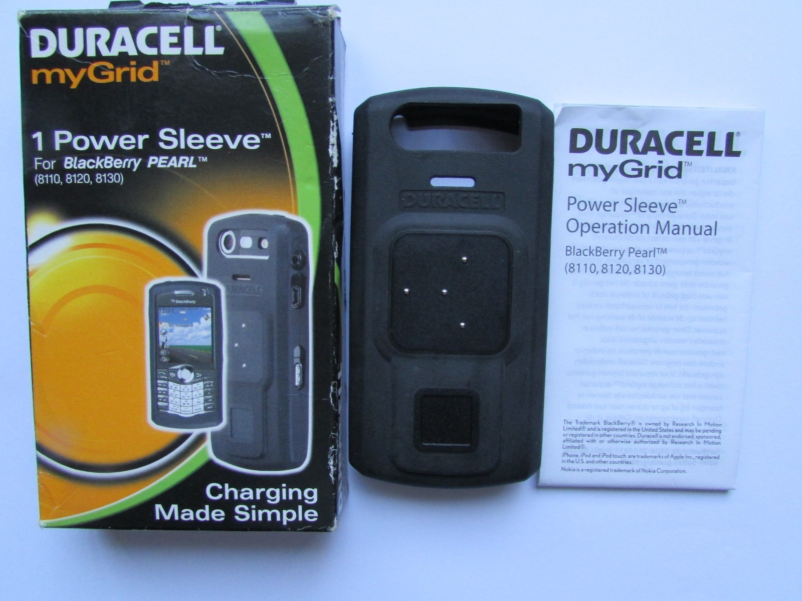 Duracell myGrid Power Sleeve for Blackberry Pearl 8100 Series Wireless  Charging | eBay