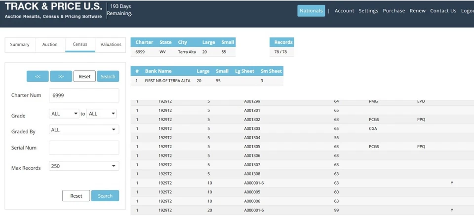 1929 $10 National Currency PCGS 63PPQ finest Terra Alta, West Virginia CH# 6999 - Image 2 of 4