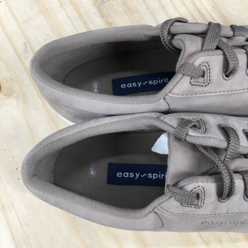 Zapatos Easy Spirit para mujer 10M AP1 bajos para caminar zapatillas de cuero beige con cordones - Imagen 10 de 11