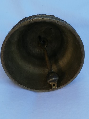 Campana de latón campana de puerta, aprox. 13,5 cm de altura, cuatro evangelistas, antigua - Imagen 10 de 10