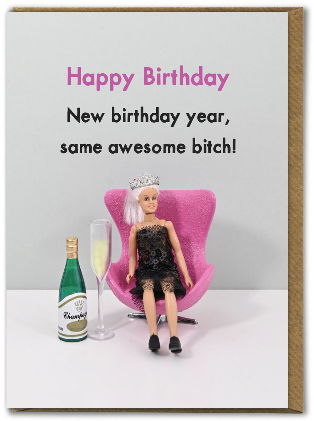 Rude Birthday Card New bday Year RUDE Comedy Amusing Dolls Humour Cheeky